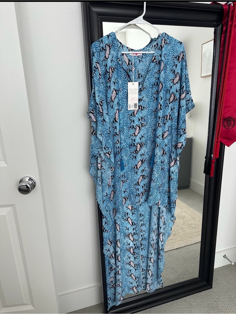 Buddy love Blue Snake Print Maxi Dress